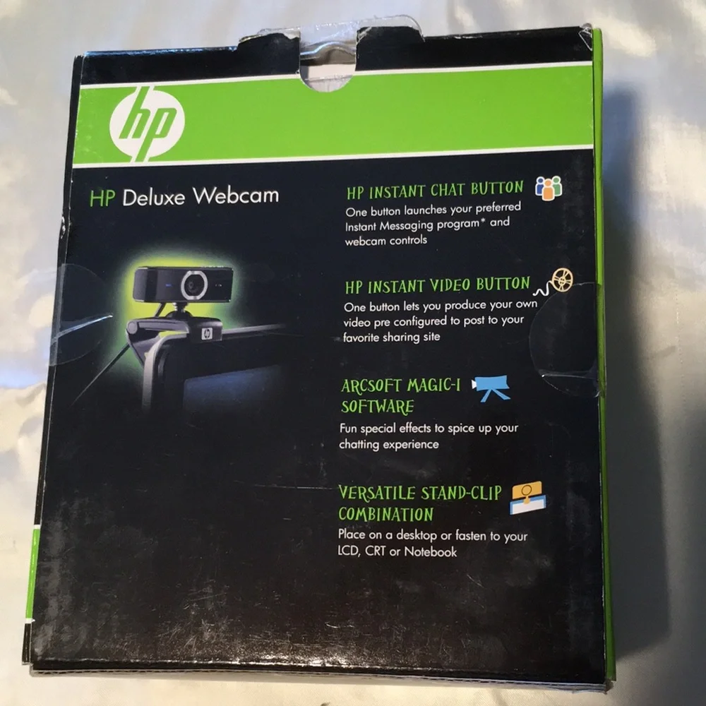 New in Box HP Deluxe Webcam HD Video